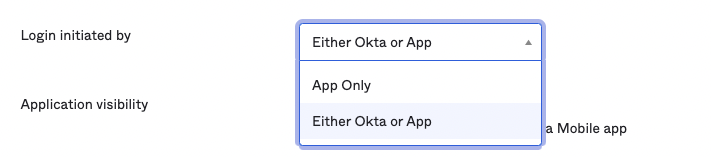 Okta app settings